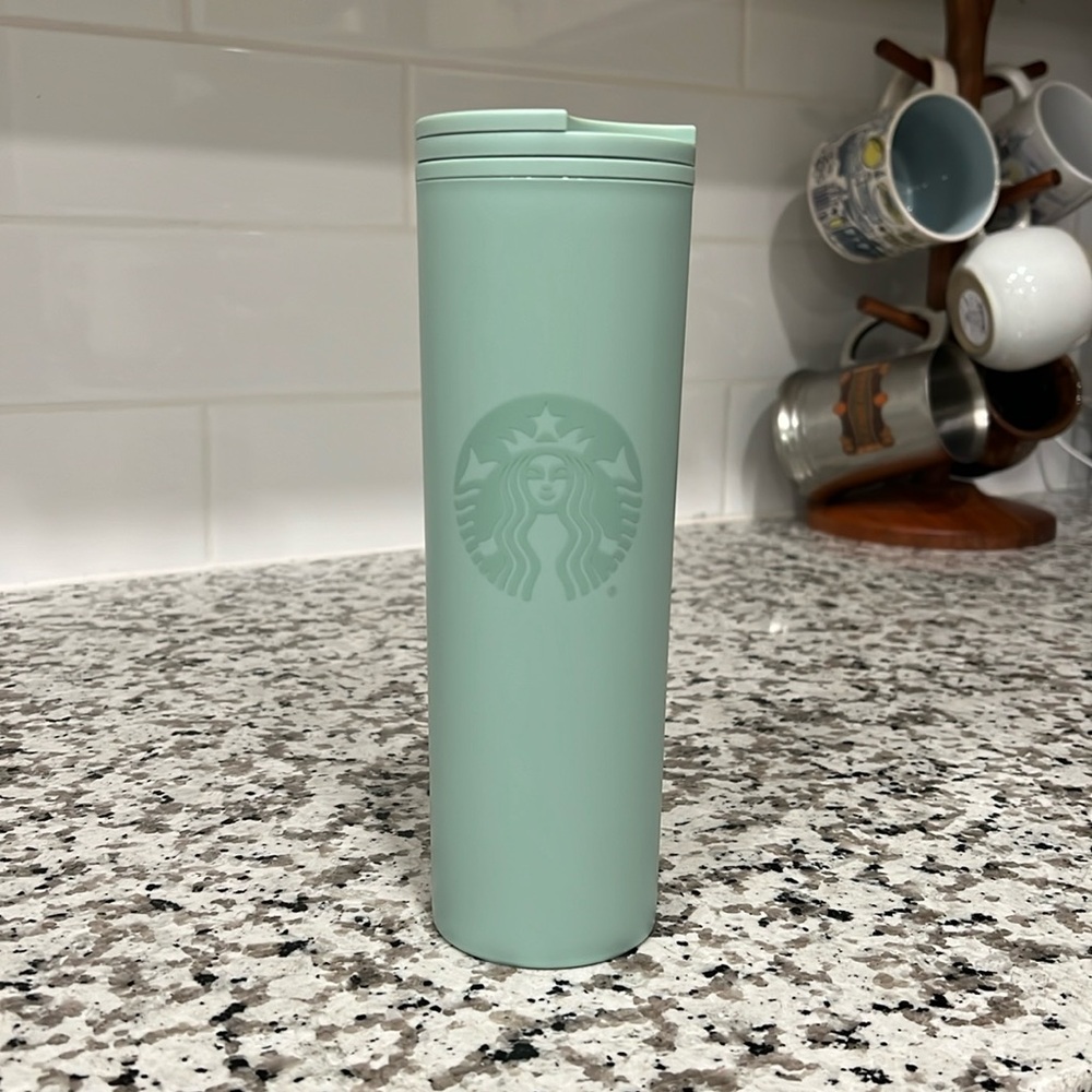 16 oz Green Starbucks cup